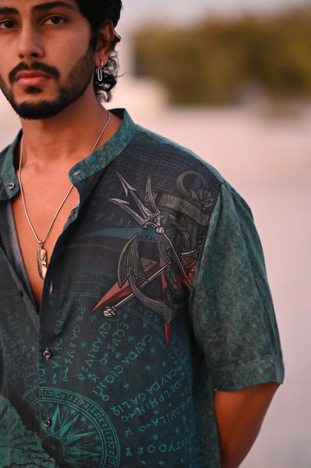 Atlantis (Pure Tencel Satin Shirt) - AddysForMen®️