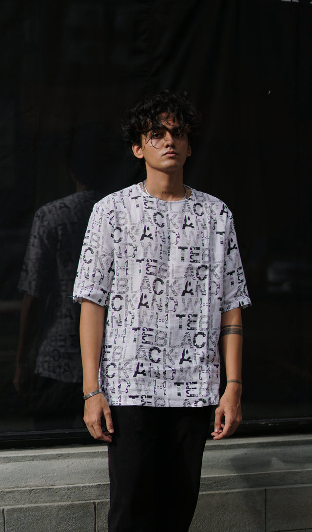 Wondering White (Pure Linen T-Shirt Style Shirt) - AddysForMen®️