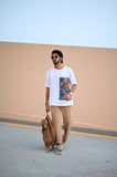 Brown Baddie (Pure Linen T-Shirt Style Shirt) - AddysForMen®️