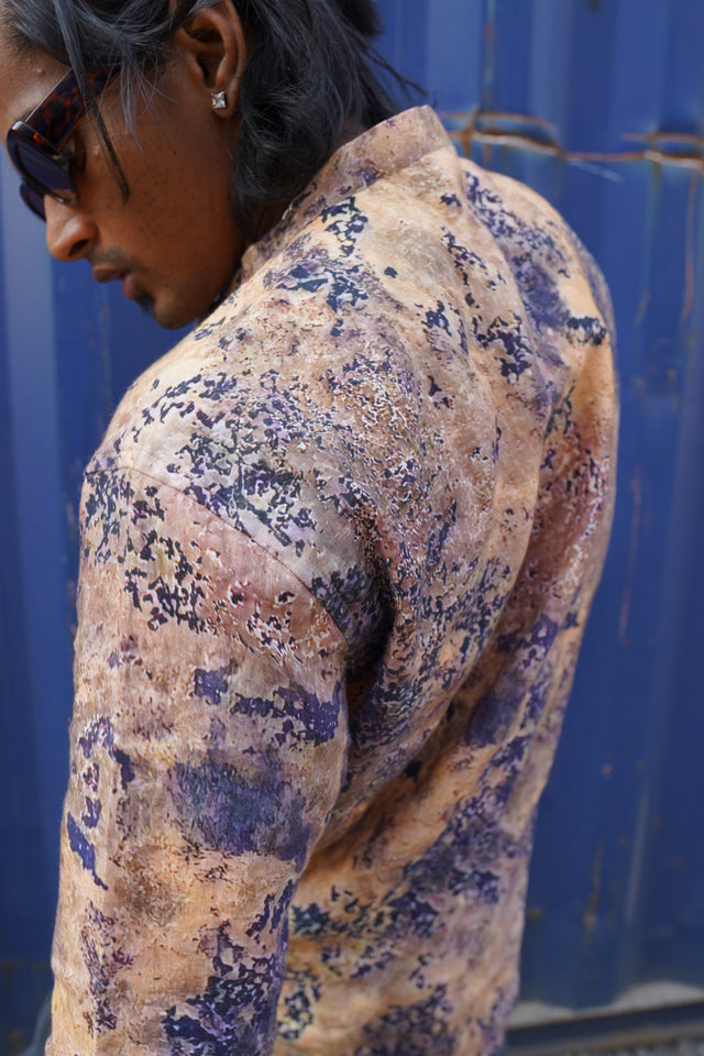 Ambergris (Pure Linen Kurta Style Shirt) - AddysForMen®️