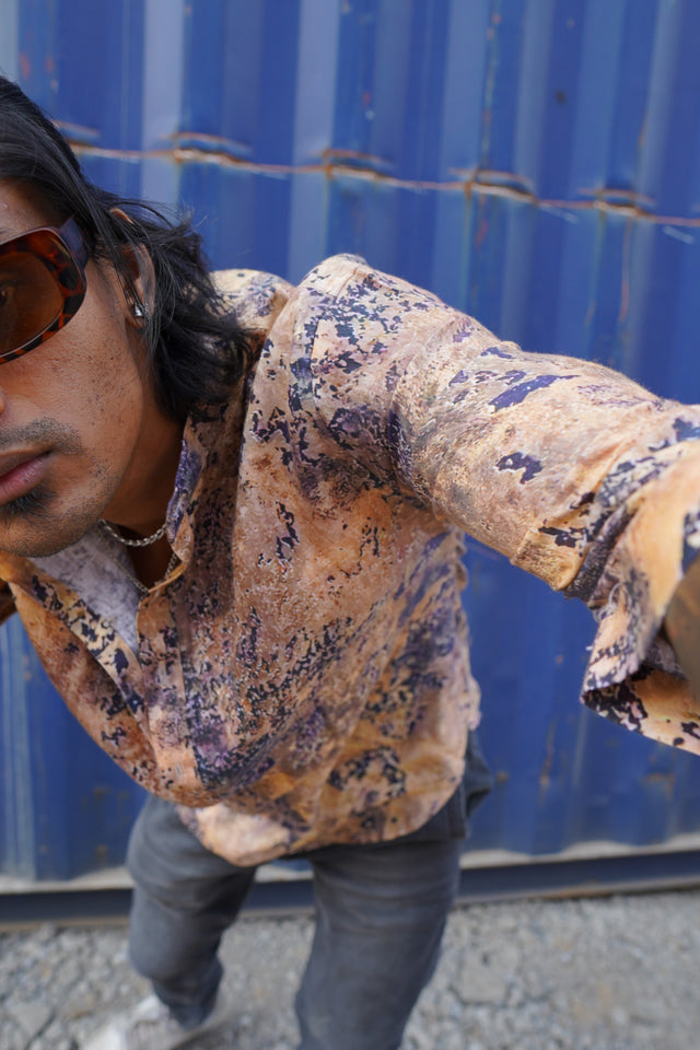 Ambergris (Pure Linen Kurta Style Shirt) - AddysForMen®️