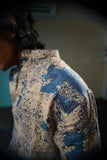 Ivoric Blues (Pure Linen Kurta Style Shirt) - AddysForMen®️