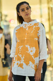 Melon Splash (Pure Linen Kurta Style Shirt) - AddysForMen®️