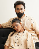 Tortilla Color (Pure Linen Kurta Style Shirt) - AddysForMen®️