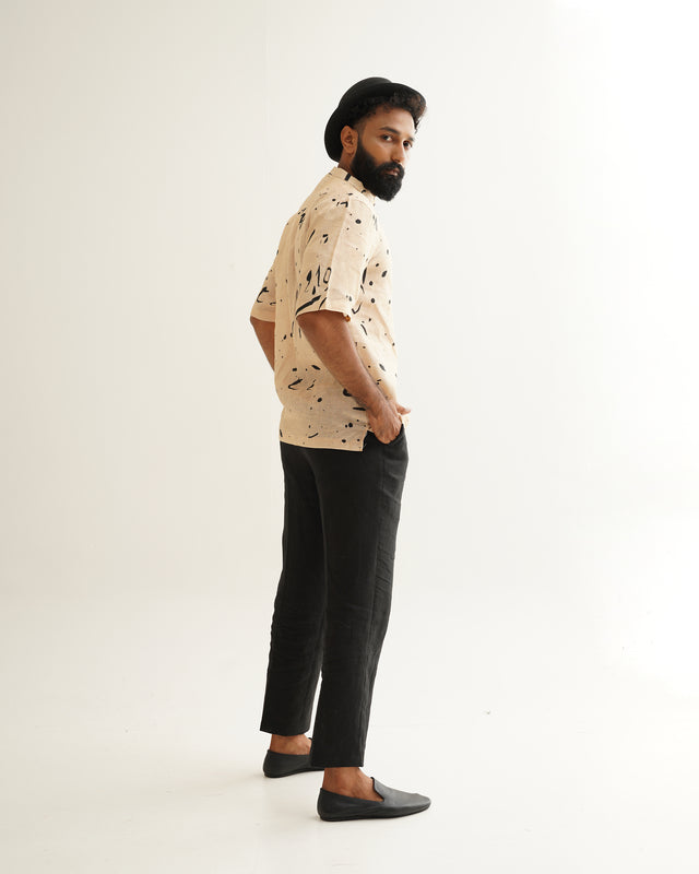 Tortilla Color (Pure Linen Kurta Style Shirt) - AddysForMen®️