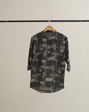 Adorable Floral (Pure Linen Kurta Style Shirt) - AddysForMen®️