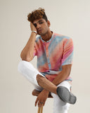 Multicolor Textured (Pure Linen Kurta Style Shirt) - AddysForMen®️