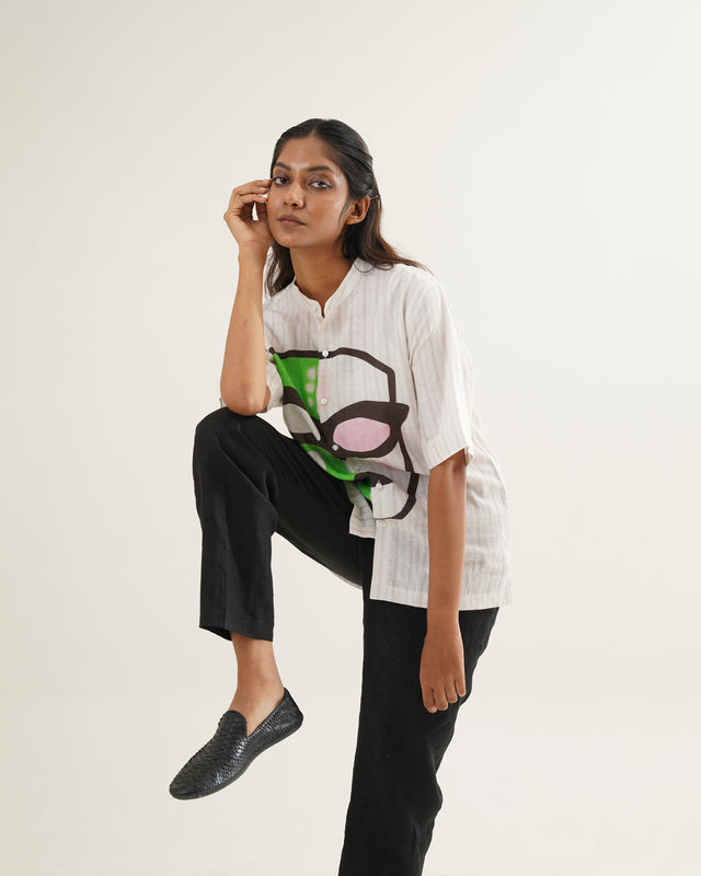 Abstract Printed (Pure Linen Shirt) – AddysForMen®️