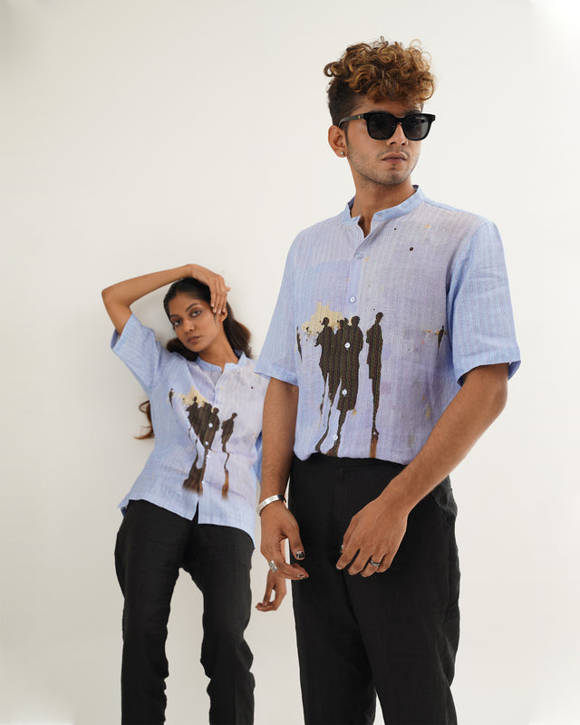 Ocean Blue (Pure Linen Shirt) – AddysForMen®️