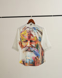 Ancient Face (Pure Linen Kurta Style Shirt) - AddysForMen®️