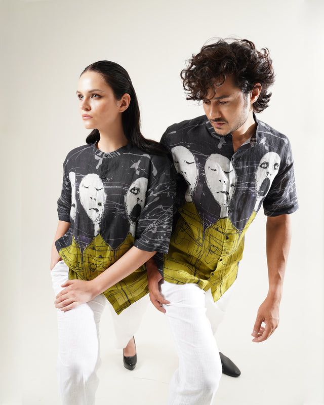 Abstract Aristocratic (Pure Linen Shirt) – AddysForMen®️
